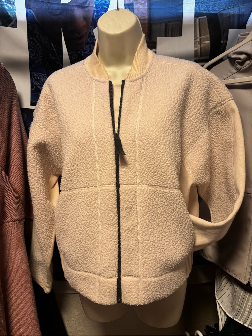 Adidas Cream Fleece Zip-Up